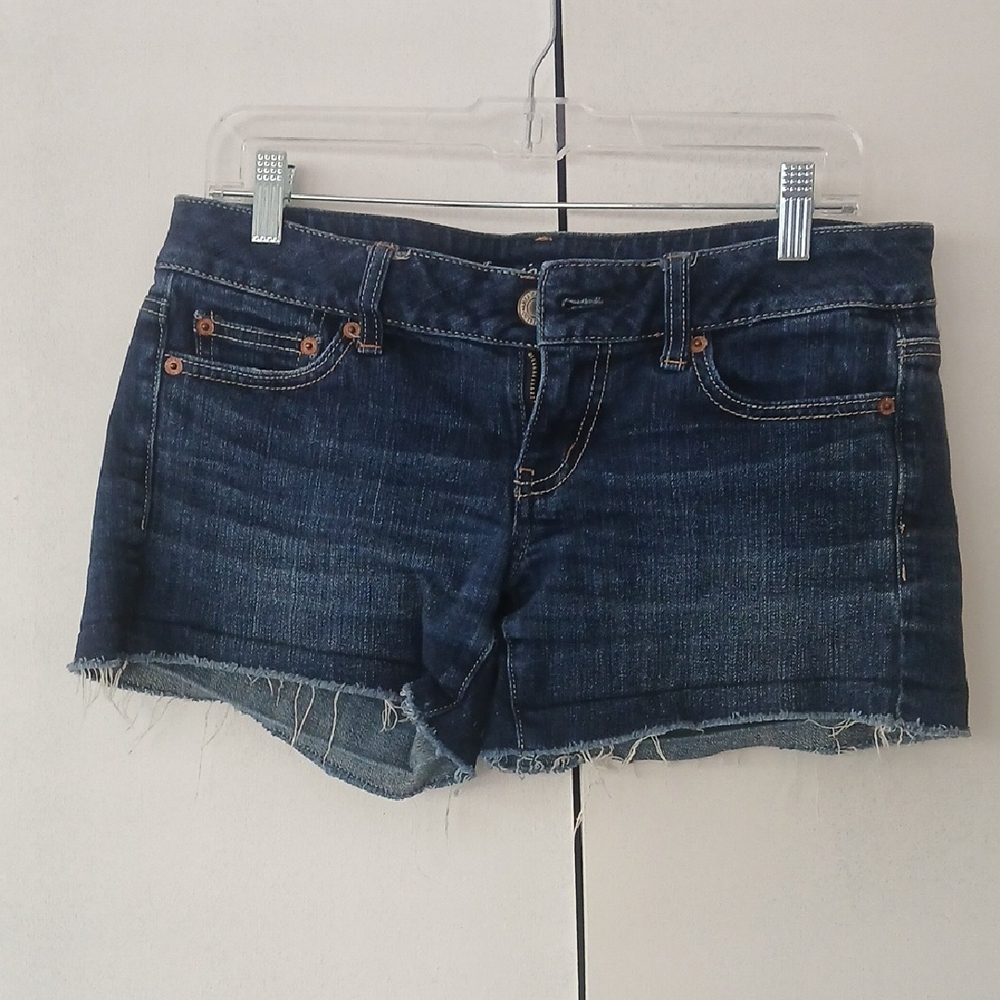 American Eagle Blue Jean Shorts Raw Hem
